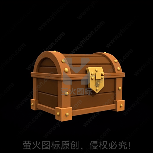 古老风格的铁皮木质宝箱