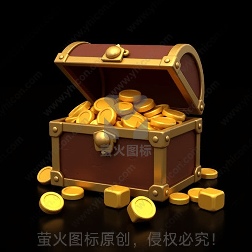 开启的宝箱里满是金币