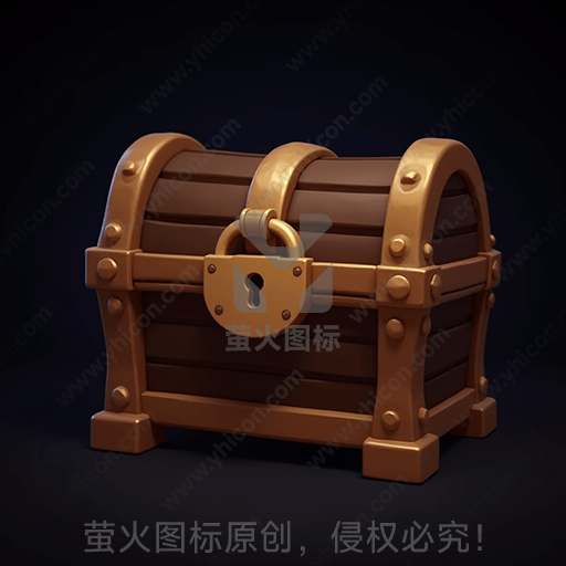 古老金属锁扣的木质宝箱