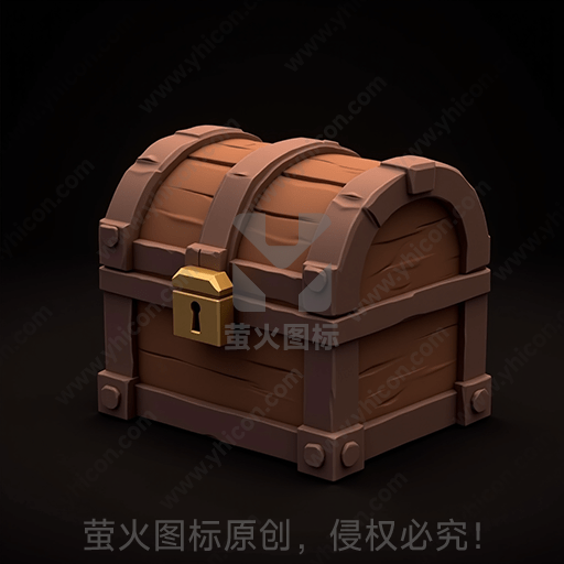 深色木质结构的老式宝箱