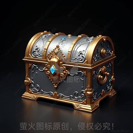 这是一只装饰华丽的宝箱