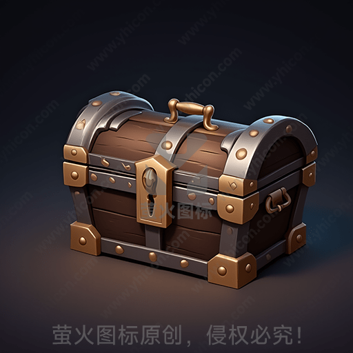 一只复古风格的大宝箱