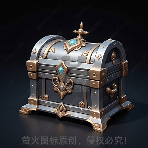 一座精致的带装饰的宝箱