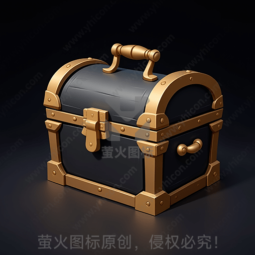 古老的宝箱，金属和木质结合