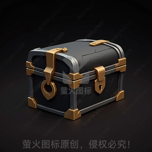 黑色金边装饰的神秘宝箱