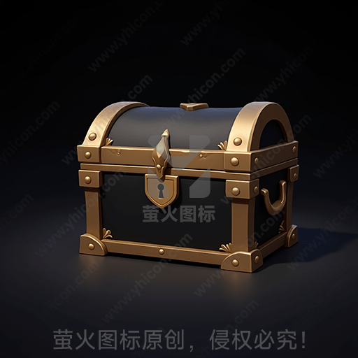 一只古典风格的木质宝箱