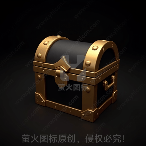 黑色金边古典宝箱
