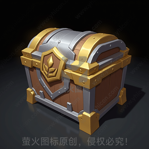 木制结构的黄铜镶边宝箱