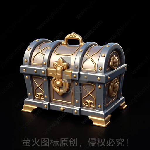 一只金银相间的古典宝箱