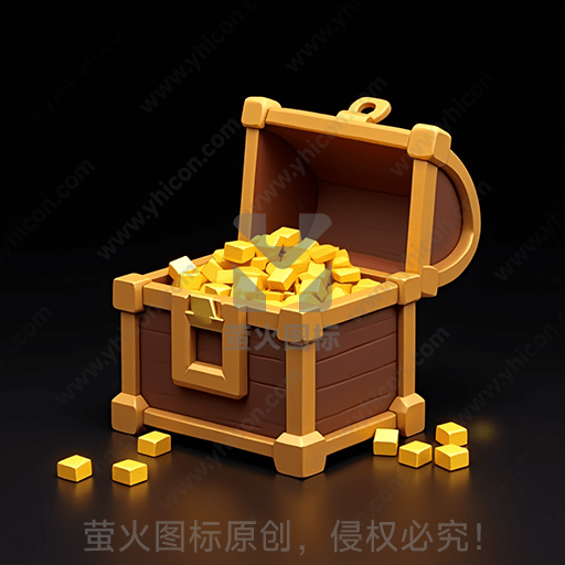 开启的宝箱里满是金块