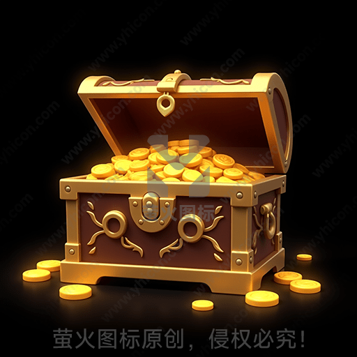 金色宝箱满载着闪耀金币
