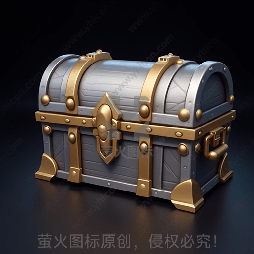一只复古风格的装饰性宝箱