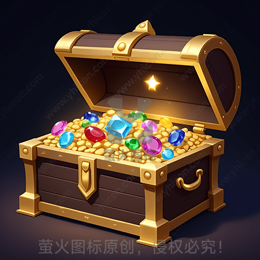 装满宝石的古老宝箱