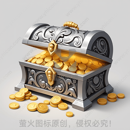 打开的宝箱里满是金币