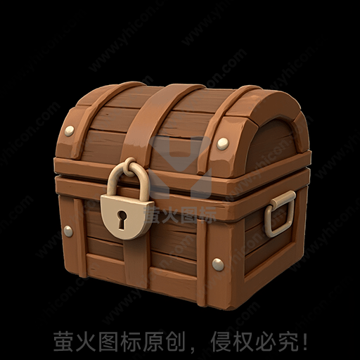 一只带锁的棕色宝箱