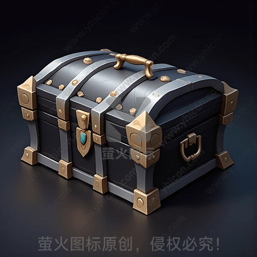 插图显示一款带宝石的古老宝箱