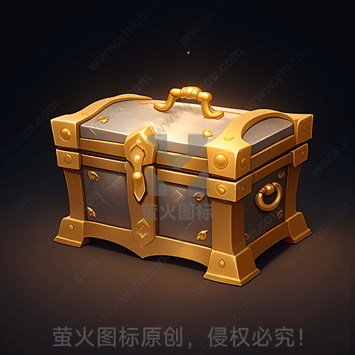 金色的古老宝箱，精致典雅