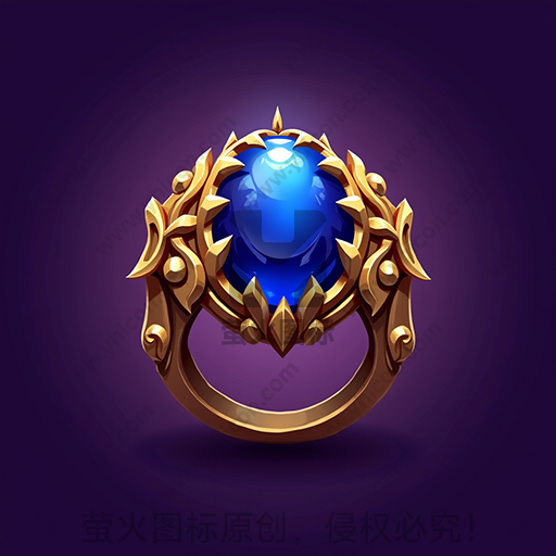 宝石镶嵌的黄金戒指，光泽夺目