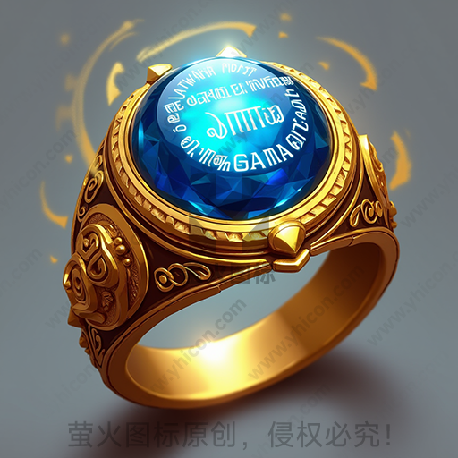 图中是一个金色的戒指
