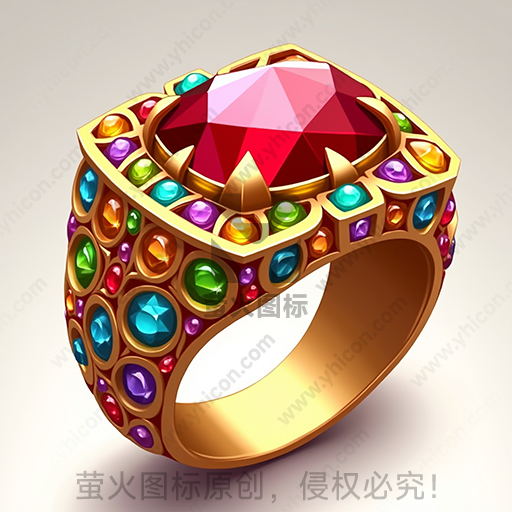 色彩缤纷的精致宝石戒指