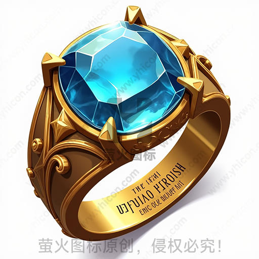 图中是一枚镶有蓝宝石的金戒指