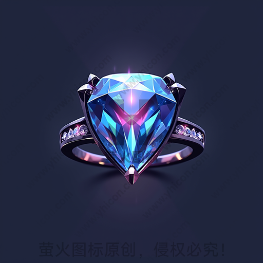 蓝宝石镶嵌的闪亮戒指