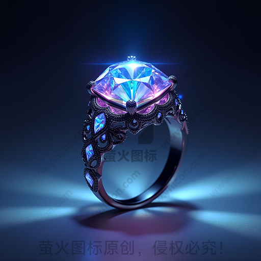 一枚镶有蓝色宝石的精致戒指