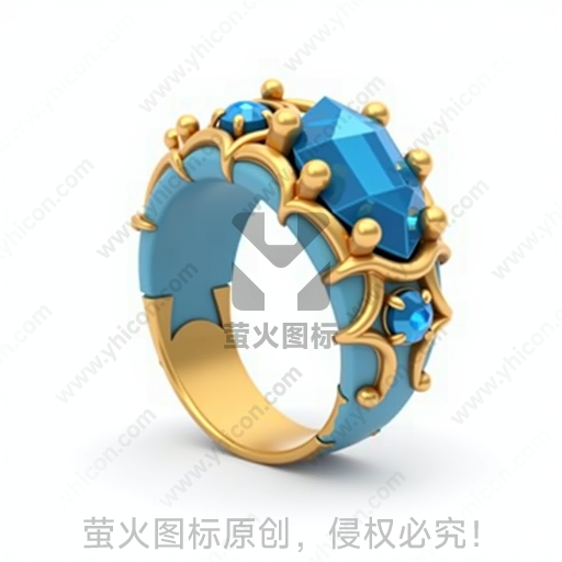 镶有蓝宝石的金戒指