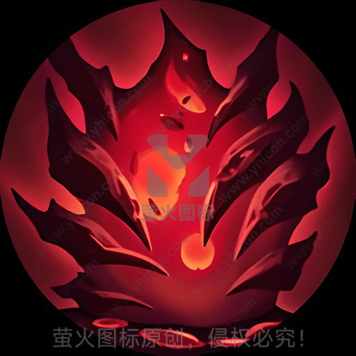 红色火焰和液滴图案