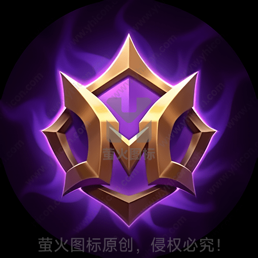 紫色背景上的金色皇冠图案