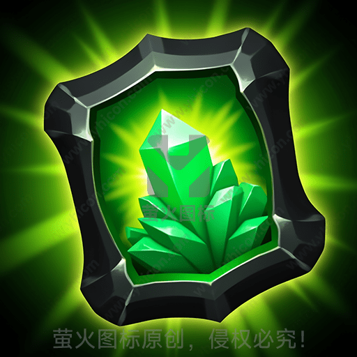 绿色水晶宝石被黑色边框包围