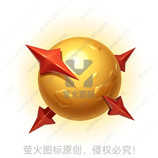 金色的球体装饰着四个红星