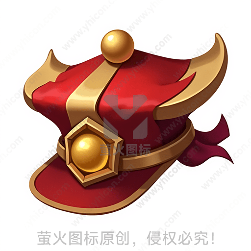 一顶红色和金色的华丽帽子