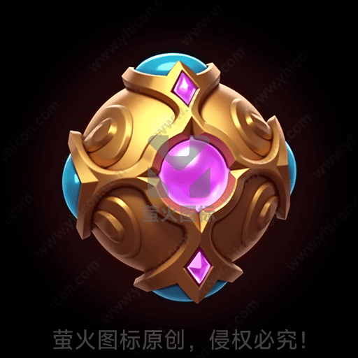 金色机械球体，中心有粉色宝石