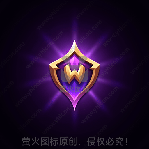 金色边框紫色背景的盾牌标志