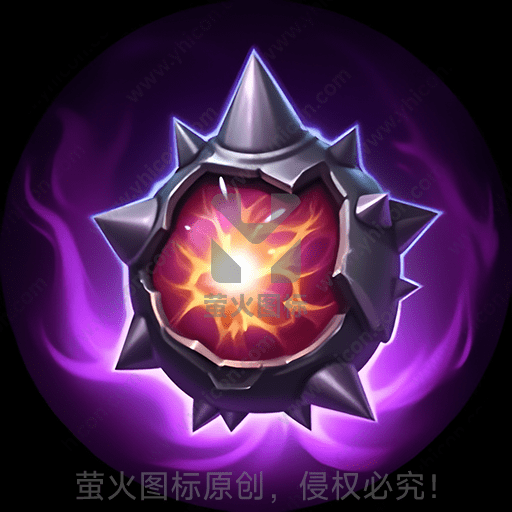 闪耀紫色背景的神秘焰火徽章