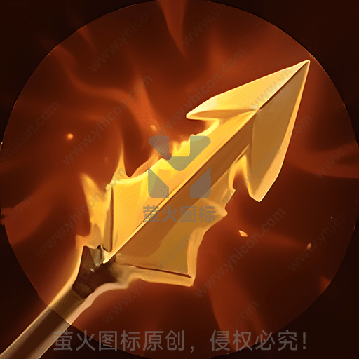光芒闪耀的金色箭头