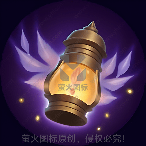神秘紫色背景中的金色灯笼