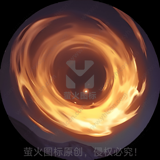 天空中的巨大漩涡状火焰