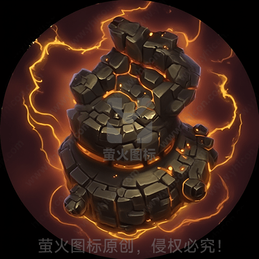 灰色石头构筑的圆形阵法，围绕着火焰