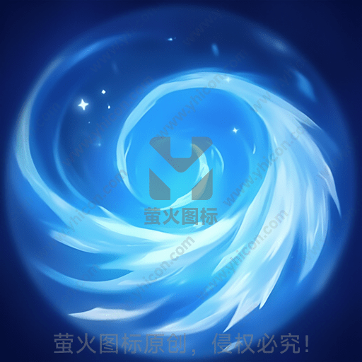 漩涡状的蓝色光环，闪耀星点