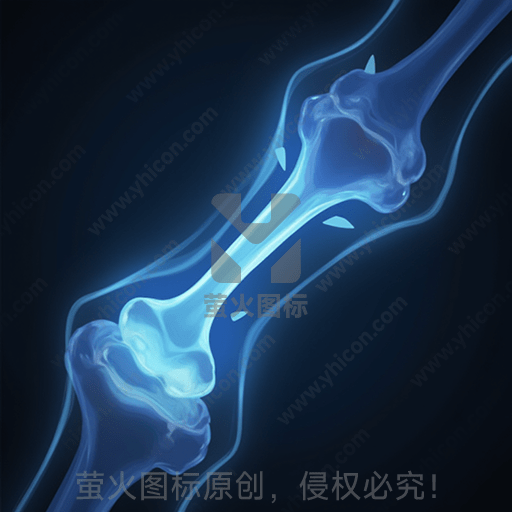 一张显示骨骼（膝关节）X光图像