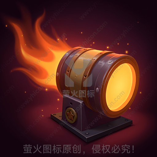 一个放射光芒的老式火炮