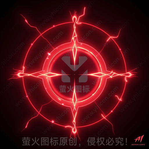 红色光线组成的神秘符号图案