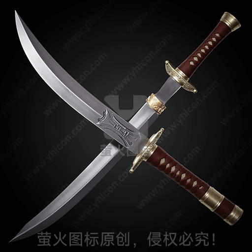 交叉的两把古典西洋剑