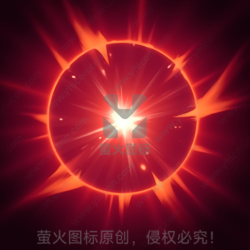 一颗发光的红色爆炸星球