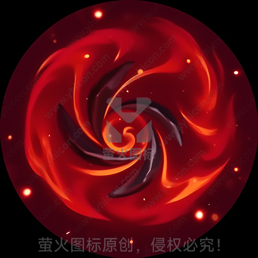 红色与黑色交织的抽象火焰图案