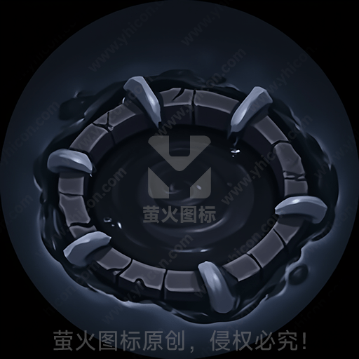 深色调的神秘石质圆形结构
