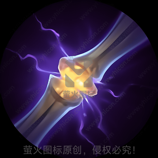 两根神经细胞链接处，闪电环绕