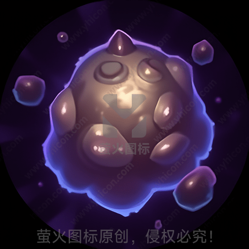 宇宙背景中的紫色带泡泡状物体